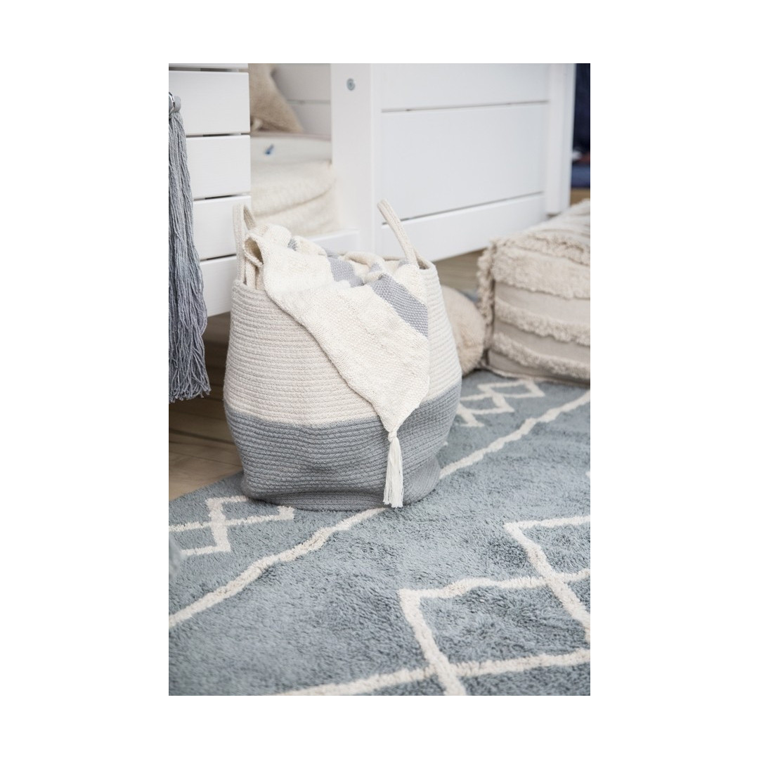 Dywan bawełniany Oasis Vintage Blue Natural 120 x 160cm, Lorena Canals