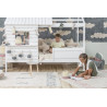 Lorena Canals Dywan bawełniany Atlas Natural Vintage Blue 120 x 160 cm