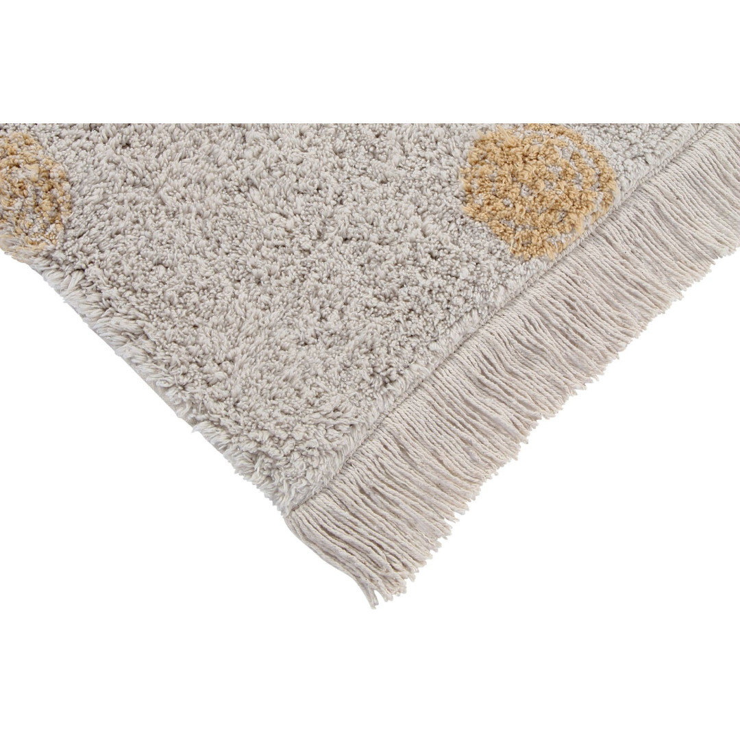 Lorena Canals Dywan bawełniany Hippy Dots Natural Honey 120 x 160 cm
