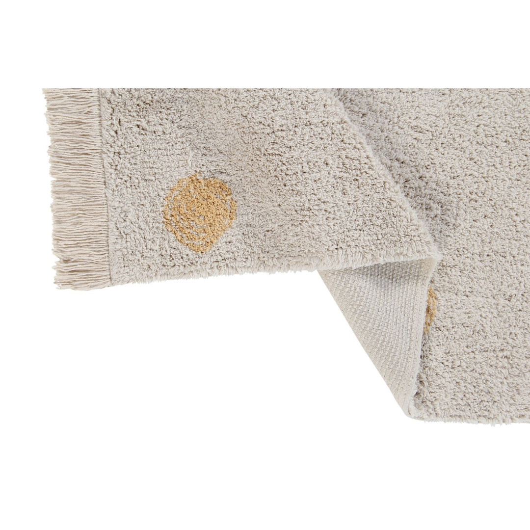 Lorena Canals Dywan bawełniany Hippy Dots Natural Honey 120 x 160 cm