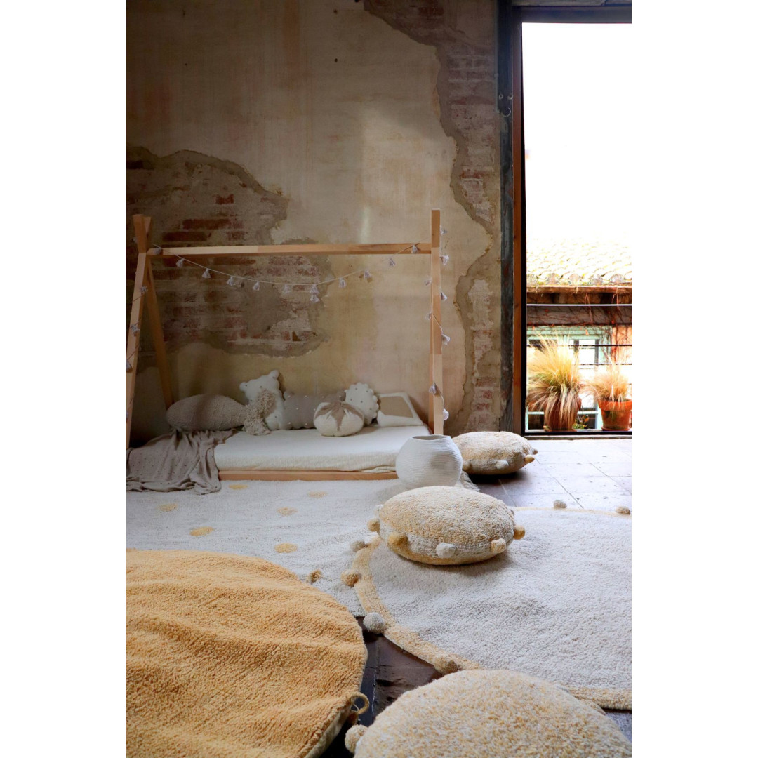 Lorena Canals Dywan bawełniany Hippy Dots Natural Honey 120 x 160 cm