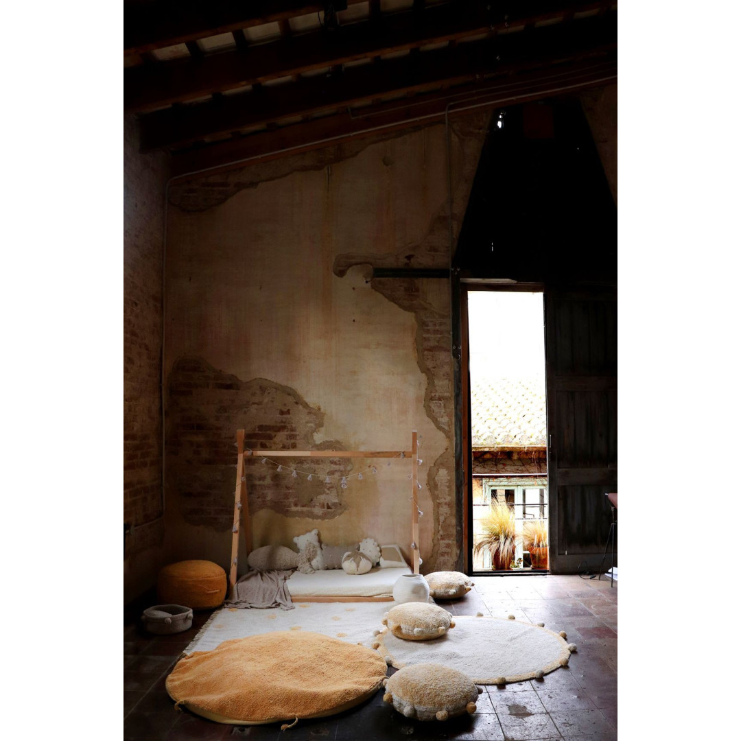 Lorena Canals Dywan bawełniany Hippy Dots Natural Honey 120 x 160 cm