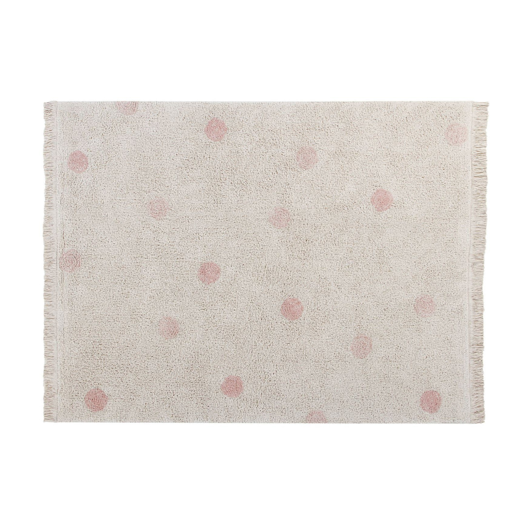 Lorena Canals Dywan bawełniany Hippy Dots Natural Vintage Nude 120 x 160 cm
