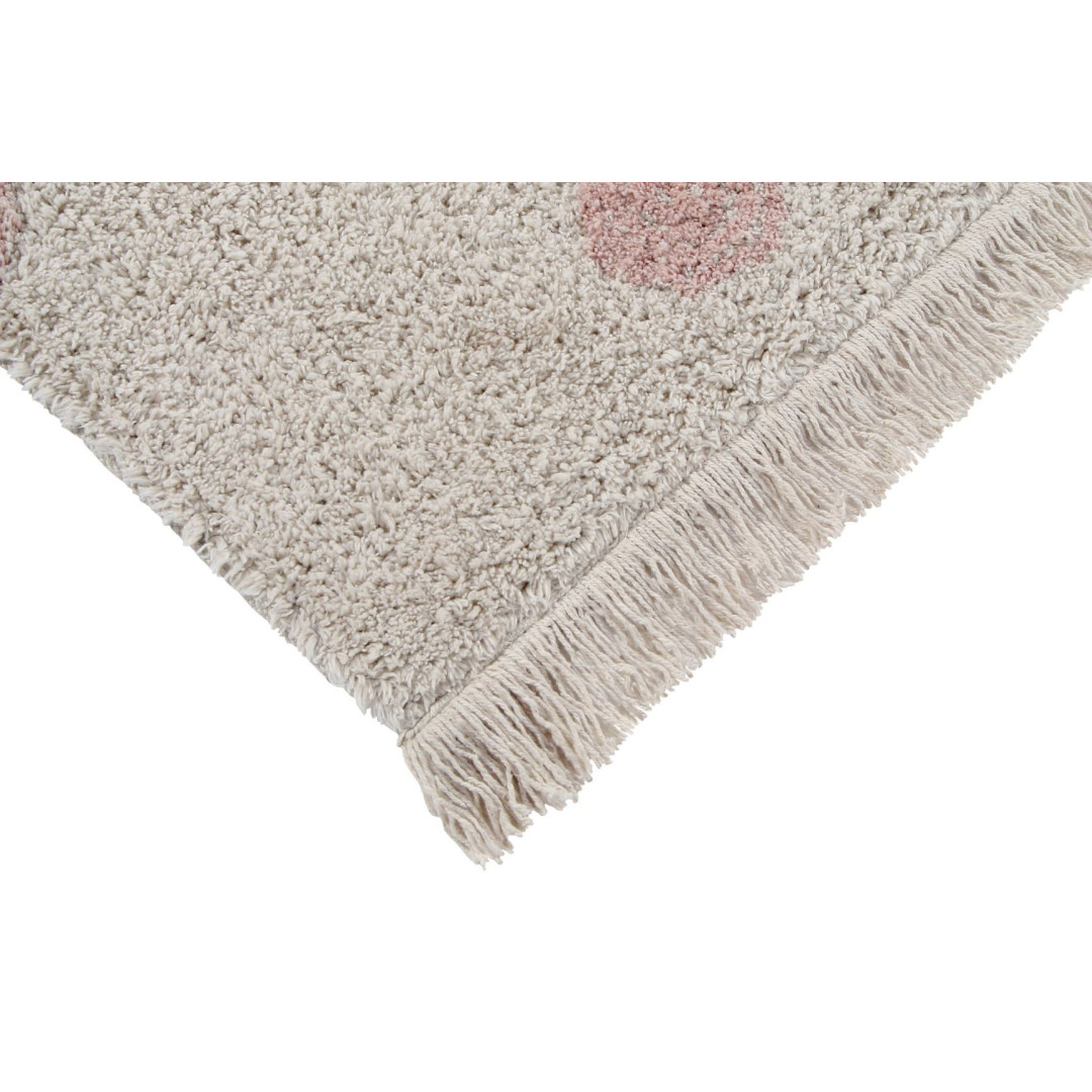 Lorena Canals Dywan bawełniany Hippy Dots Natural Vintage Nude 120 x 160 cm