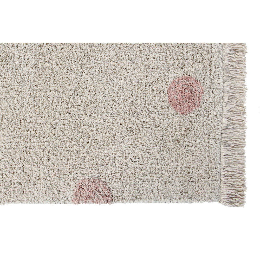 Lorena Canals Dywan bawełniany Hippy Dots Natural Vintage Nude 120 x 160 cm