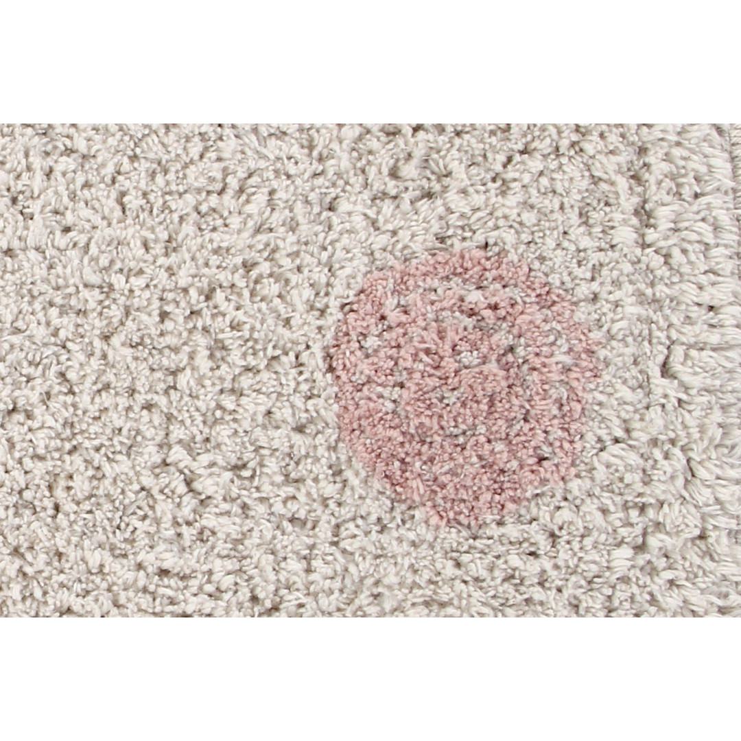 Lorena Canals Dywan bawełniany Hippy Dots Natural Vintage Nude 120 x 160 cm