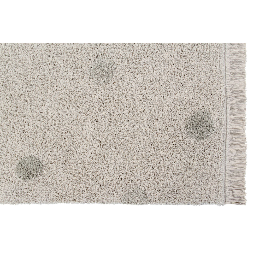 Lorena Canals Dywan bawełniany Hippy Dots Natural Olive 120 x 160 cm