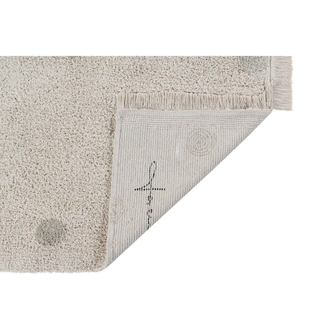 Lorena Canals Dywan bawełniany Hippy Dots Natural Olive 120 x 160 cm