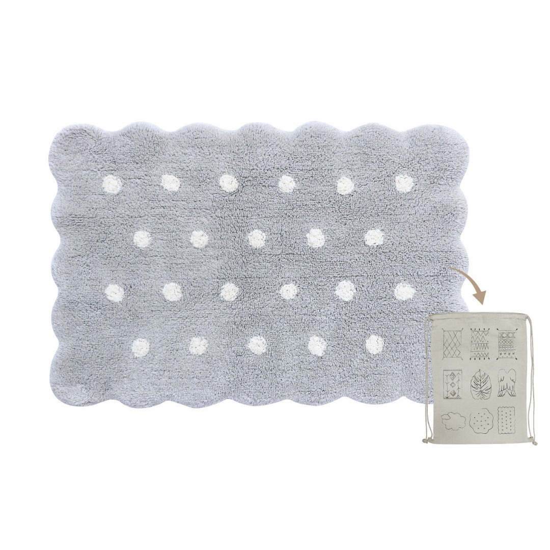 Dywan Bawełniany Mini Biscuit Pearl Grey 70x100 cm Lorena Canals