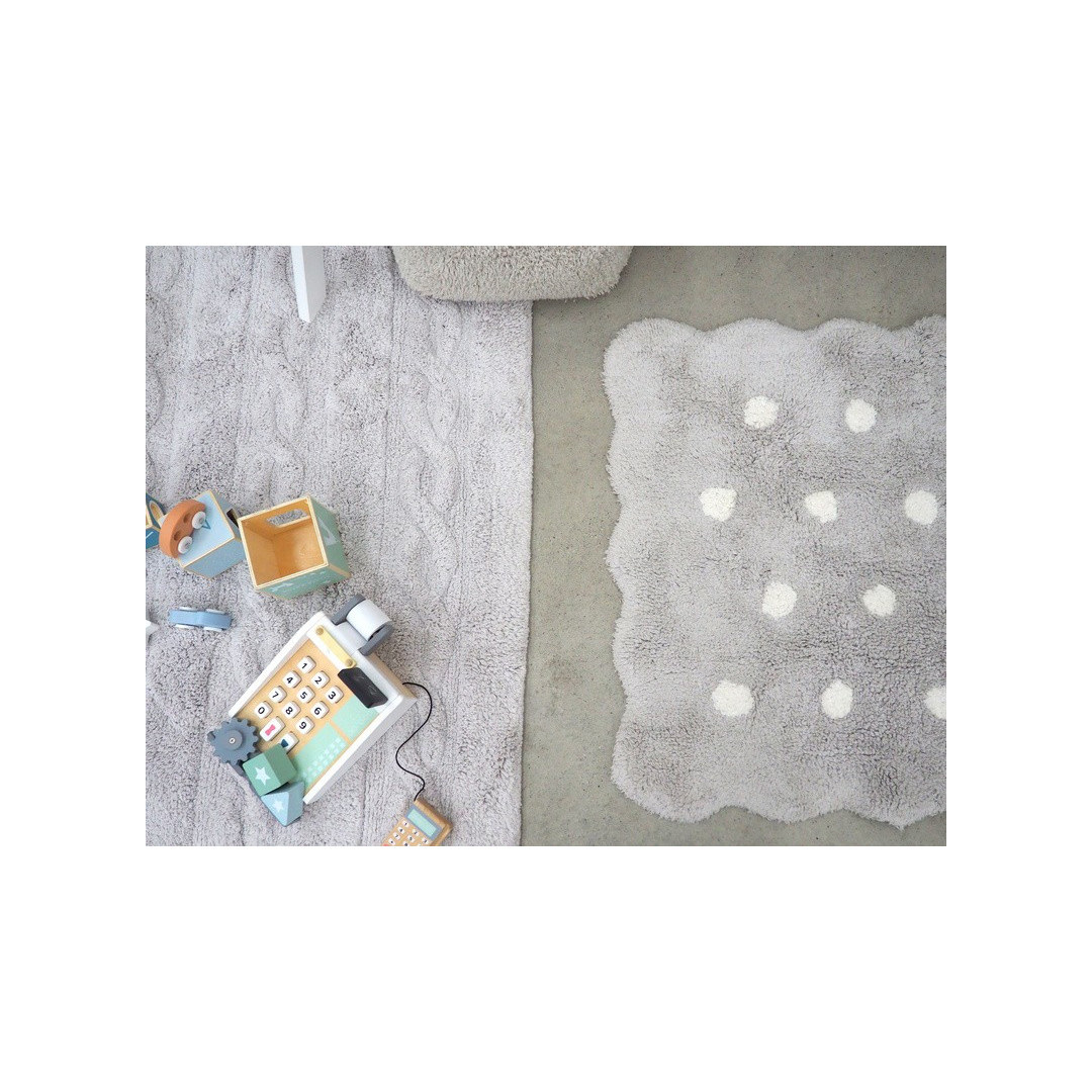 Dywan Bawełniany Mini Biscuit Pearl Grey 70x100 cm Lorena Canals