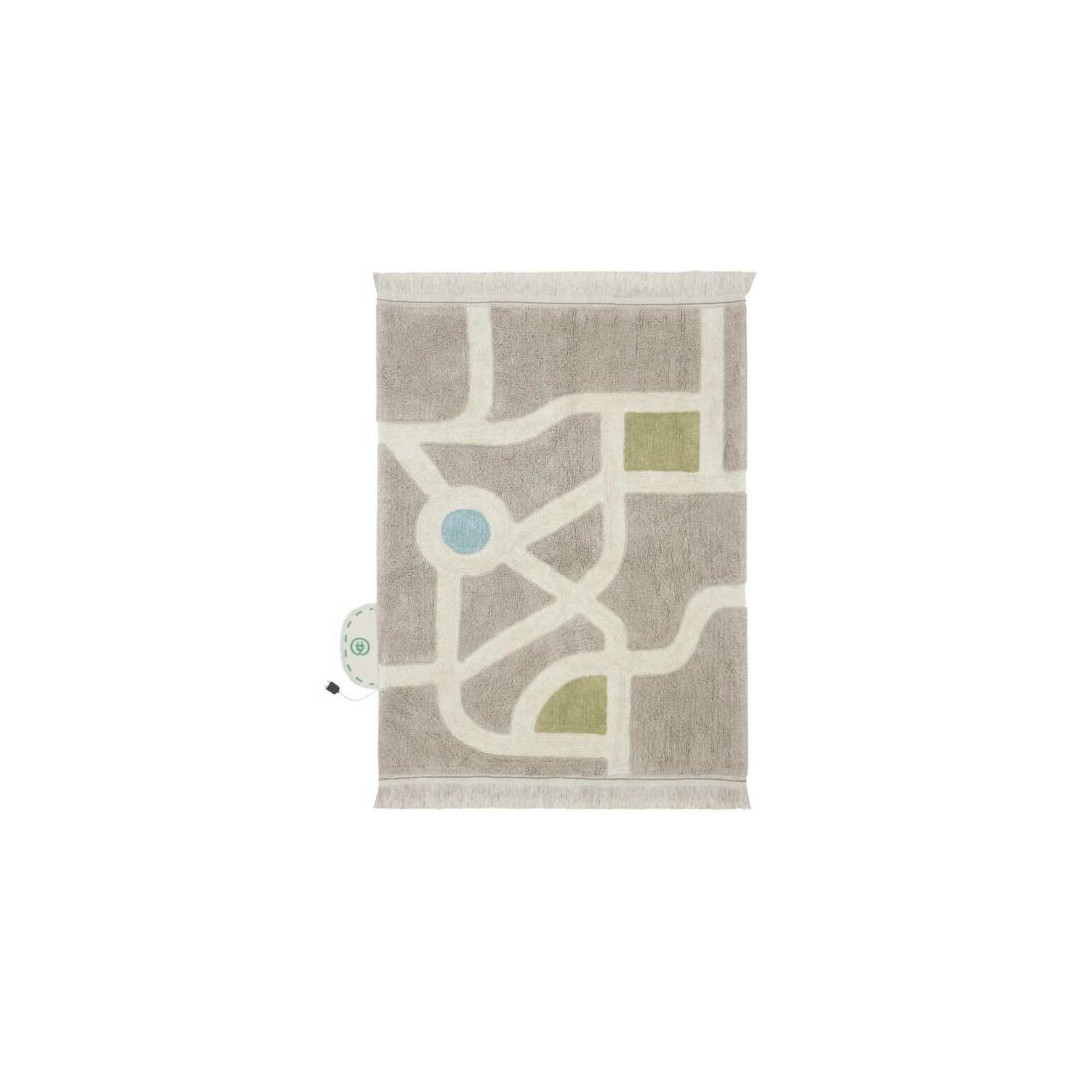 Dywan bawełniany do zabawy mapa miasta Eco-City 120x170 cm Lorena Canals