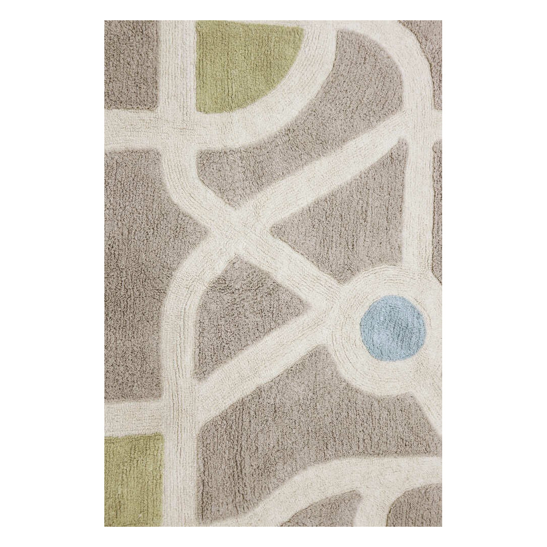 Dywan bawełniany do zabawy mapa miasta Eco-City 120x170 cm Lorena Canals