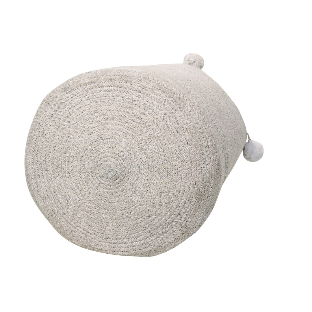 Kosz bawełniany z kulkami Bubbly Grey - MySweetRoom