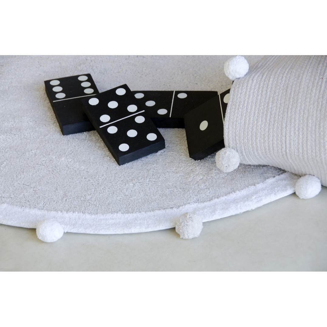 Kosz bawełniany z kulkami Bubbly Grey - MySweetRoom