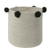 Kosz bawełniany z kulkami Natural Black - MySweetRoom