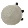 Kosz bawełniany z kulkami Natural Black - MySweetRoom