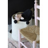 Kosz bawełniany z kulkami Natural Black - MySweetRoom