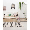 Kosz bawełniany z kulkami Natural Black - MySweetRoom