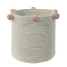 Kosz bawełniany z kulkami Natural Nude - - MySweetRoom