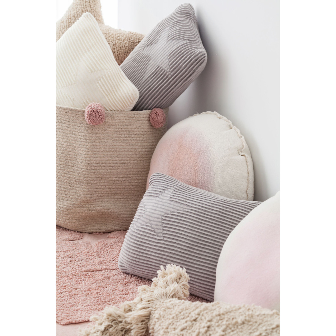 Kosz bawełniany z kulkami Natural Nude - - MySweetRoom