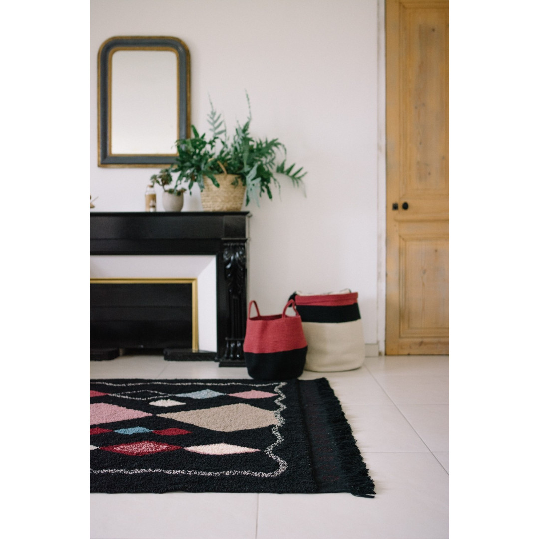 Lorena Canals Kosz dekoracyjny Zoco Black/Aubergine