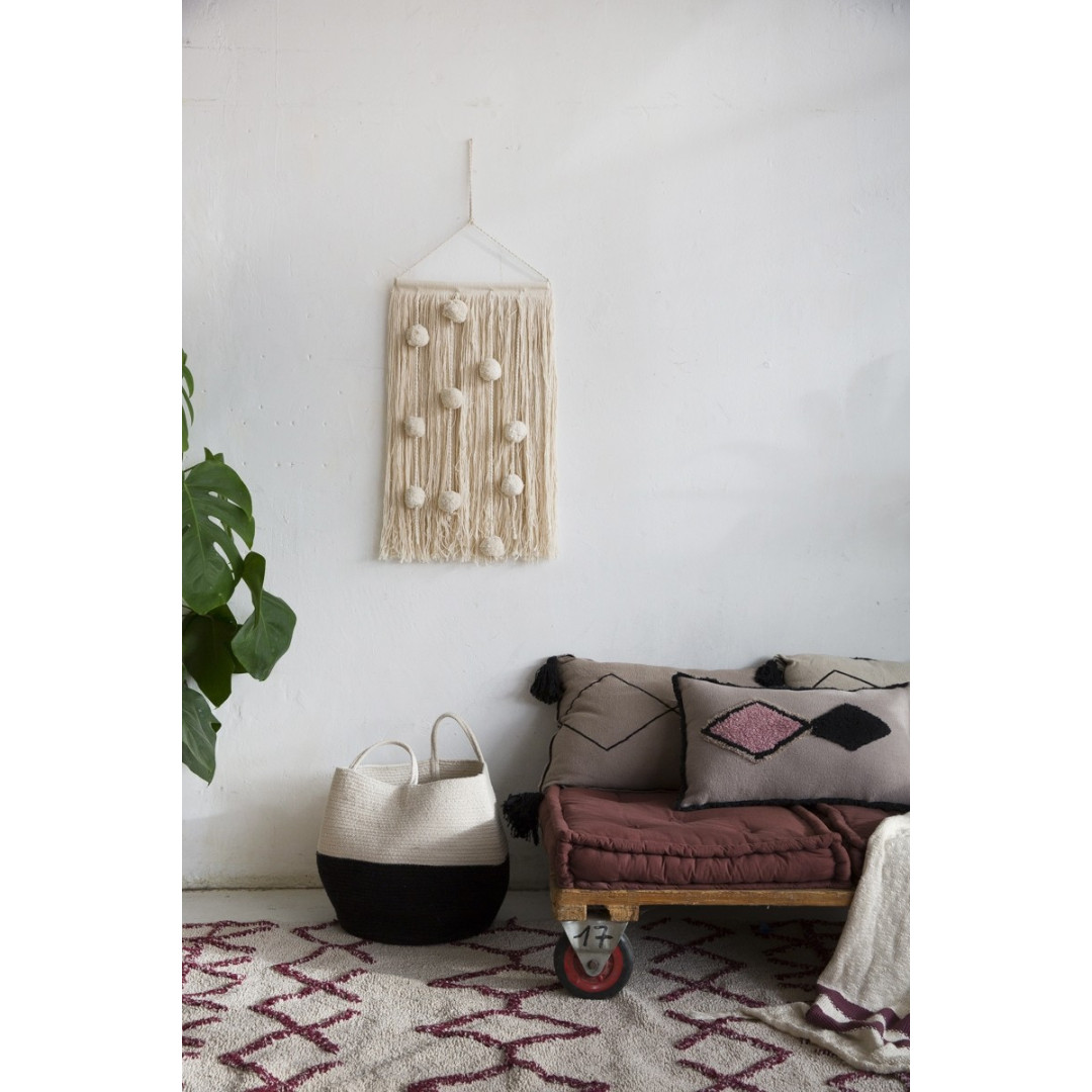 Lorena Canals Kosz dekoracyjny Zoco Black/Natural