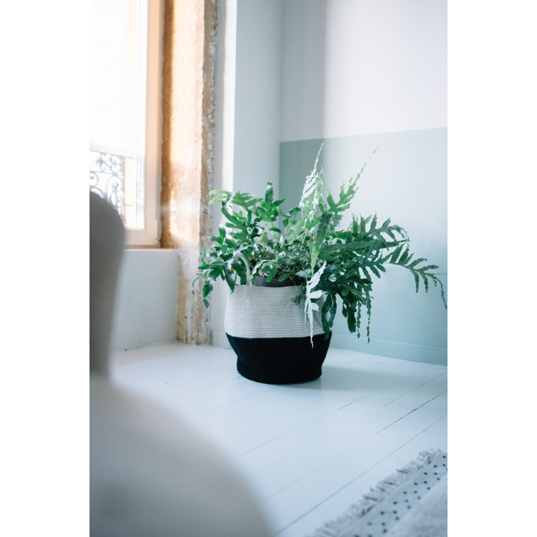 Lorena Canals Kosz dekoracyjny Zoco Black/Natural