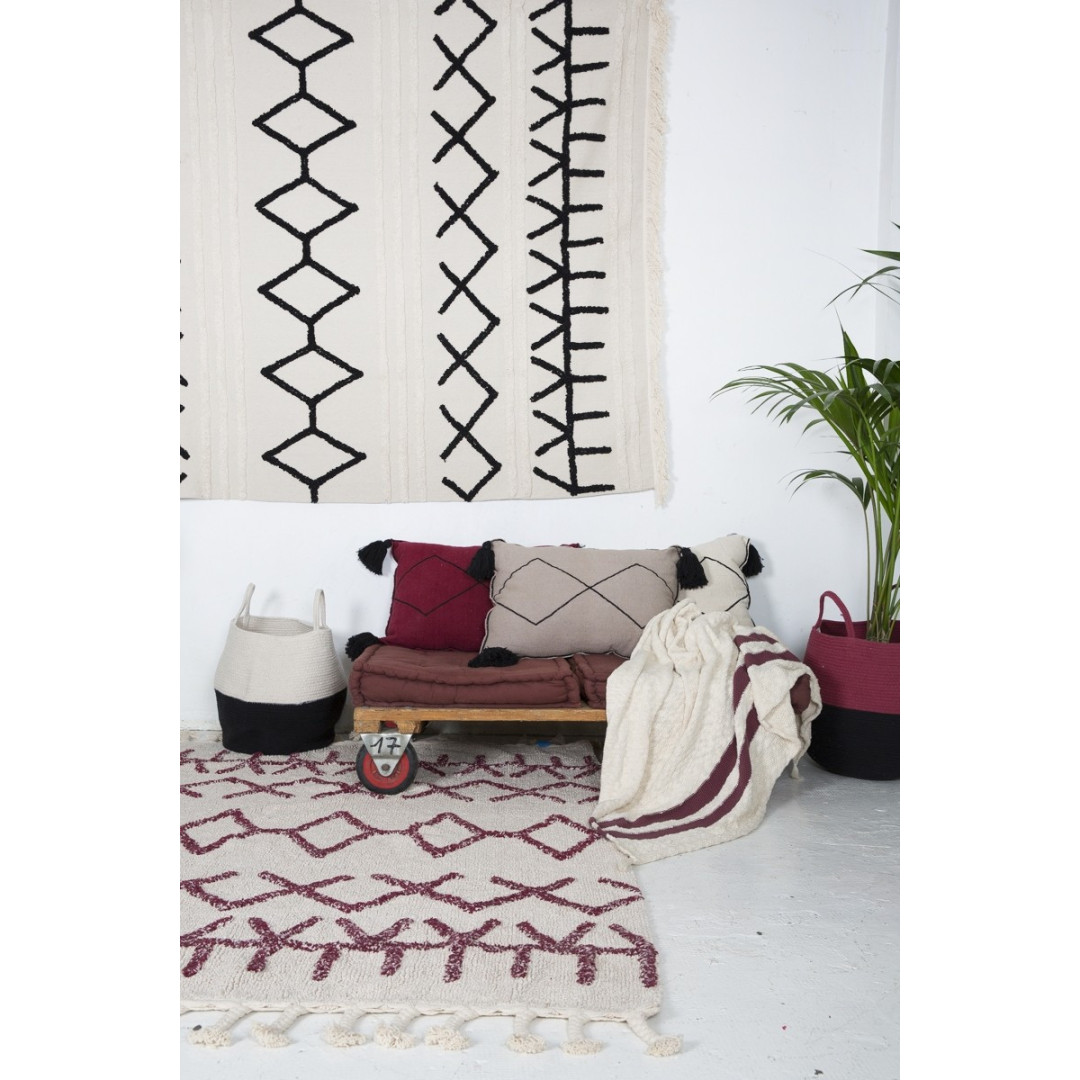 Lorena Canals Kosz dekoracyjny Zoco Black/Natural