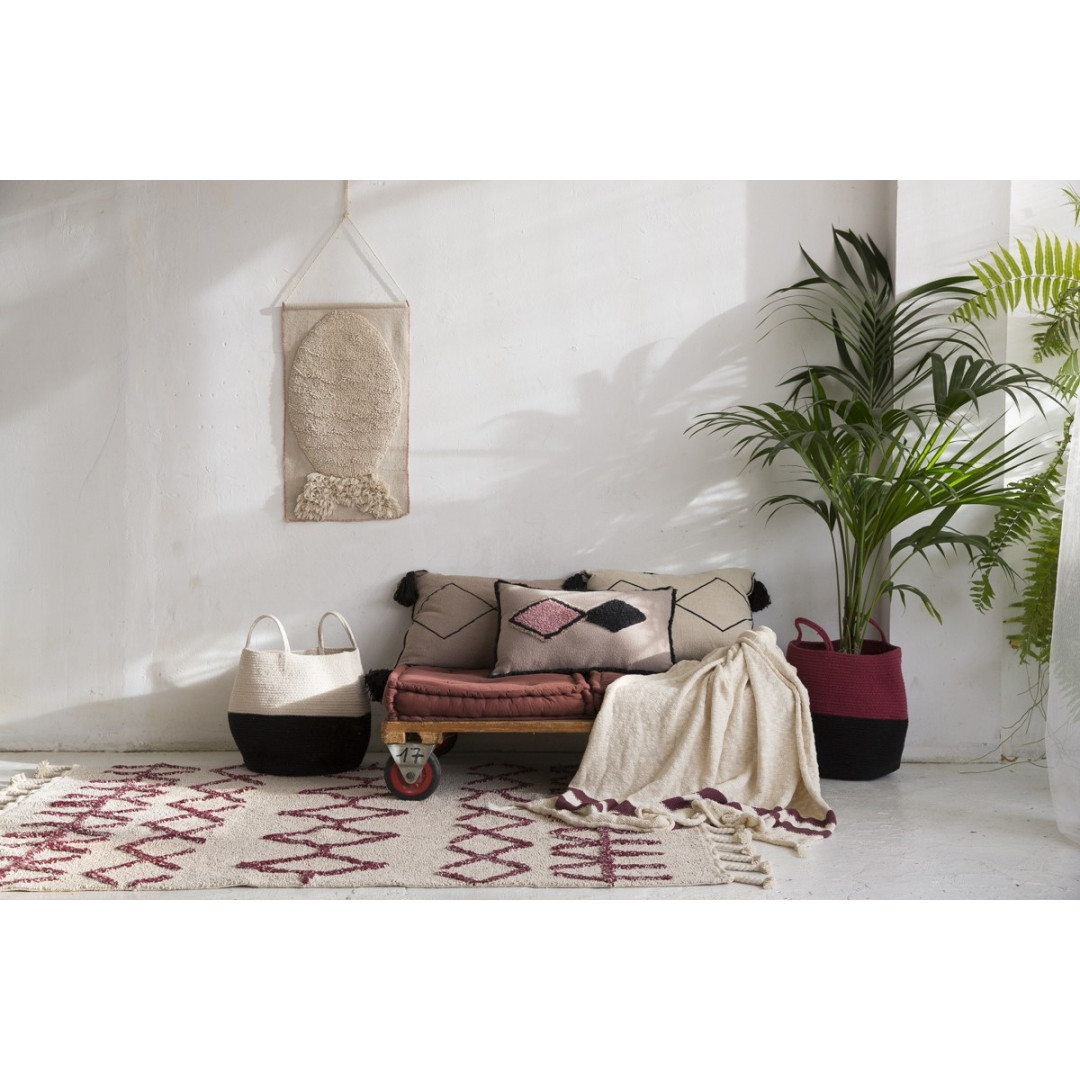 Lorena Canals Kosz dekoracyjny Zoco Black/Natural