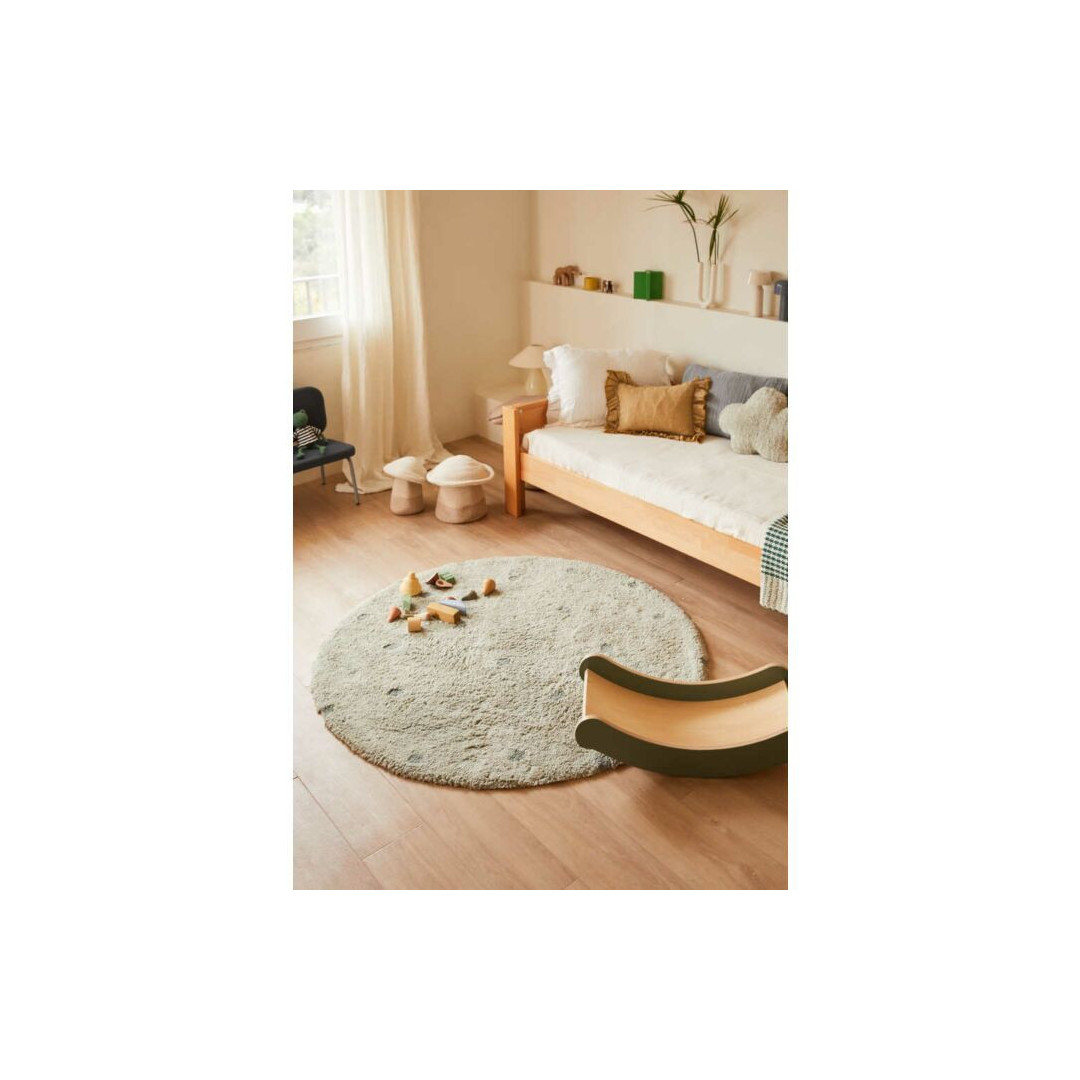 Dywan do prania Round Dot Blue Sage Ø140cm