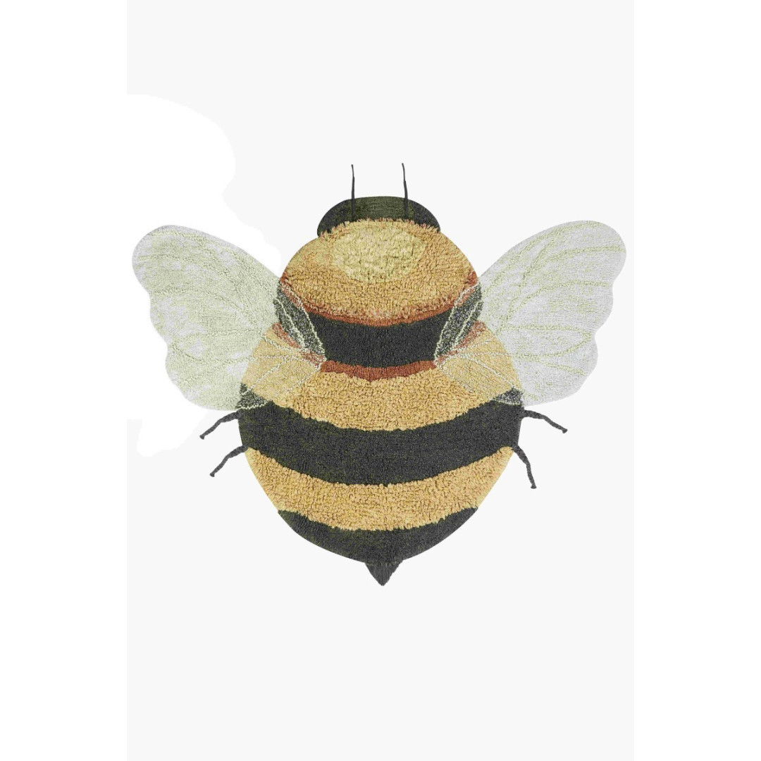 Dywna bawełniany Bee do prania w pralce, Planet Bee, Lorena Canals