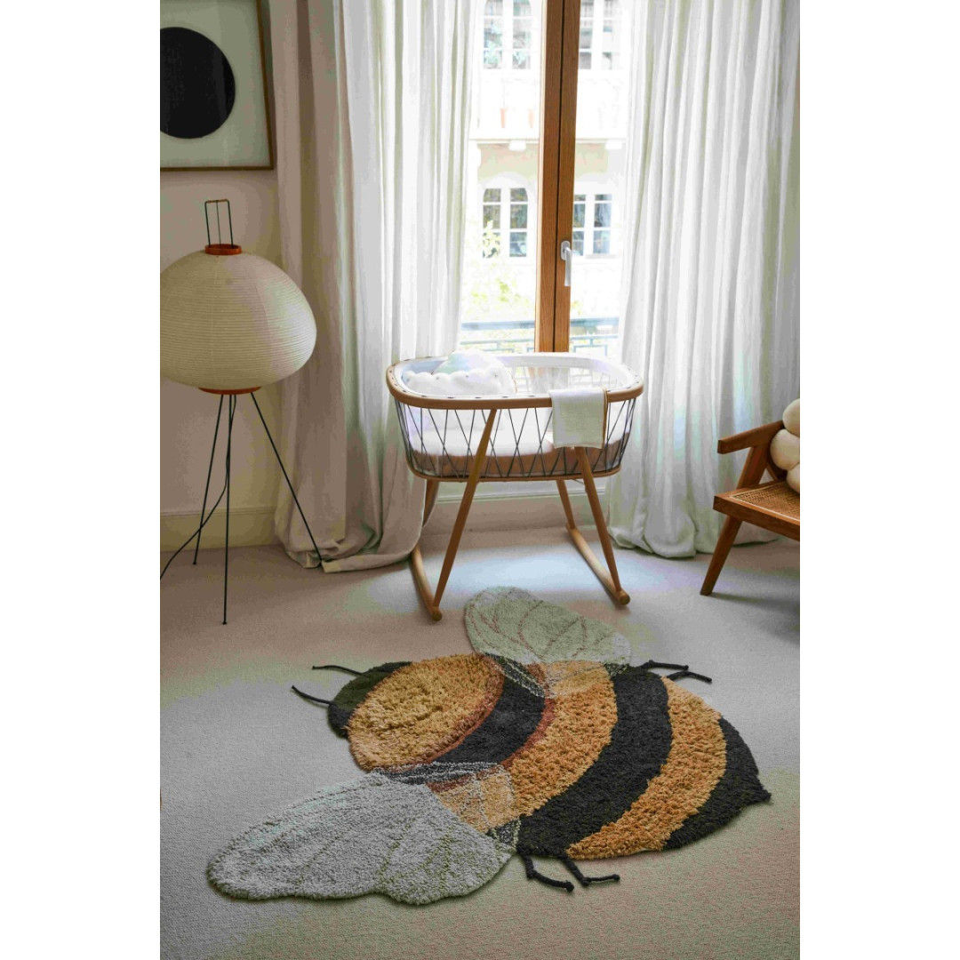 Dywna bawełniany Bee do prania w pralce, Planet Bee, Lorena Canals