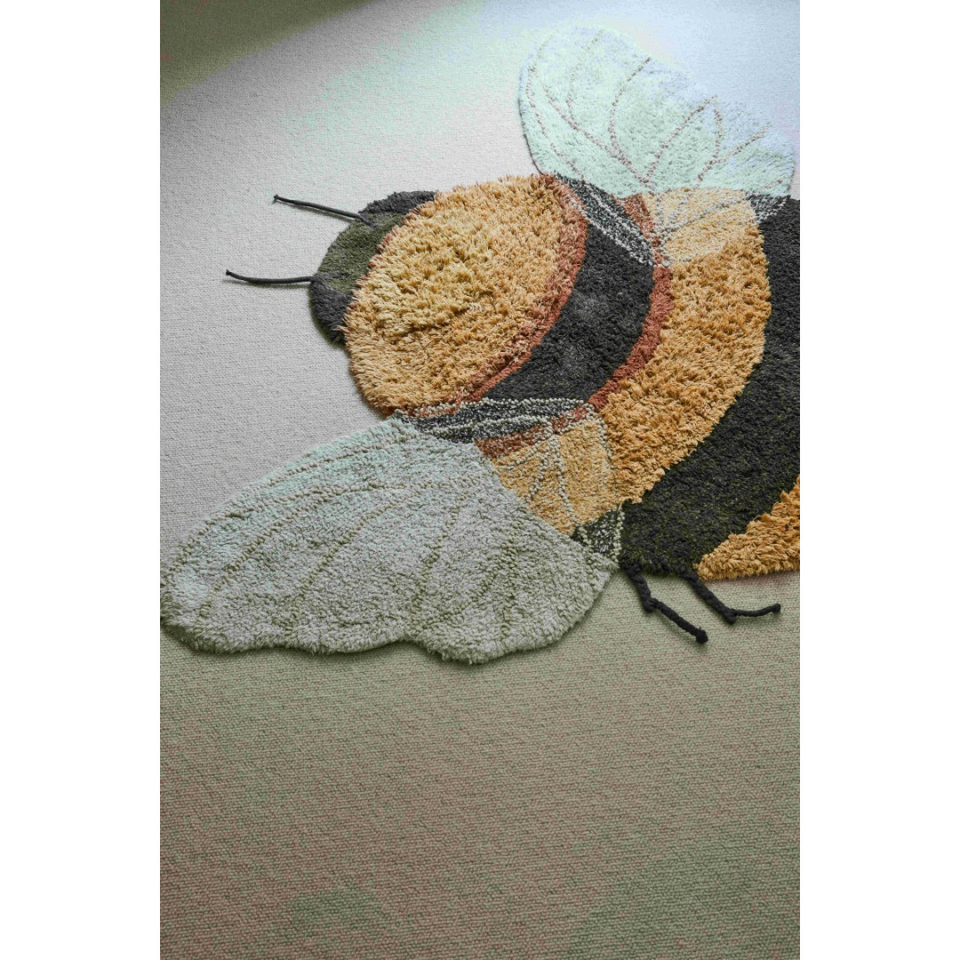 Dywna bawełniany Bee do prania w pralce, Planet Bee, Lorena Canals