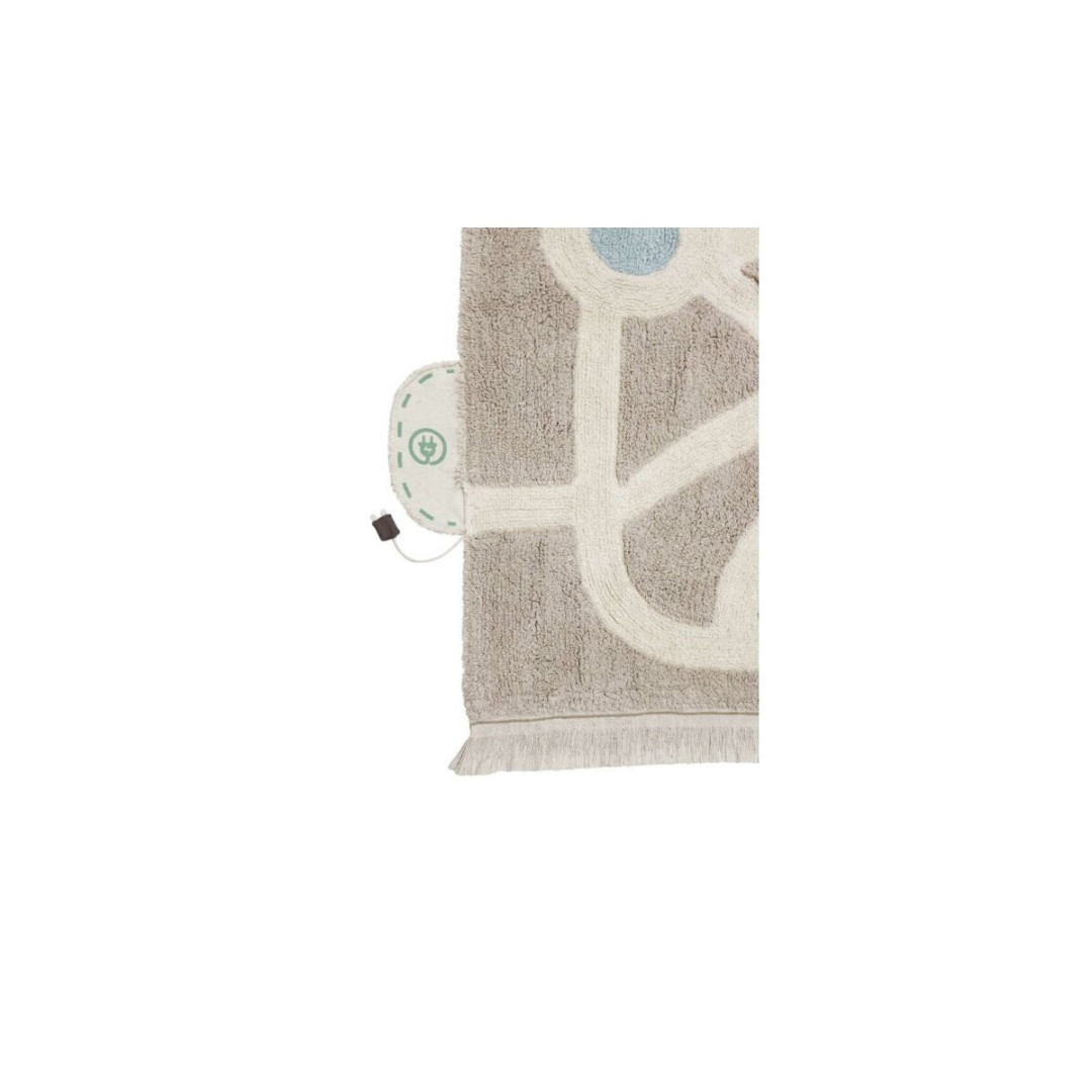 Dywan bawełniany do zabawy mapa miasta Eco-City, 200x300 cm, Maxi Rugs Lorena Canals