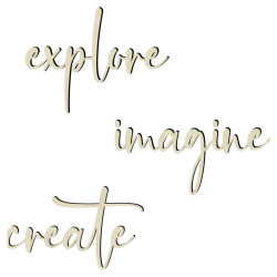 Drewniane napisy do pokoju dziecięcego "explore, imagines, create" - Drewniakowa