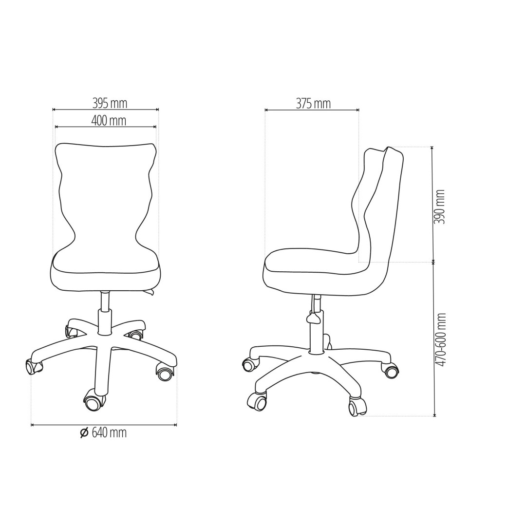 Krzesło młodzieżowe Petit czarny Visto 08 rozmiar 5