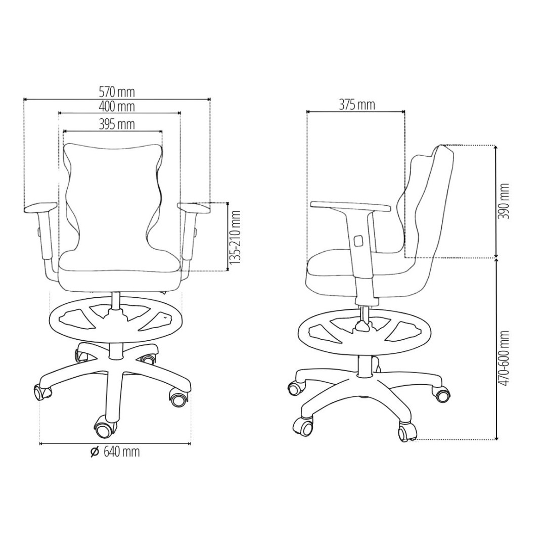Krzesło młodzieżowe Duo biały Velvet 17 rozmiar 5 WK+P
