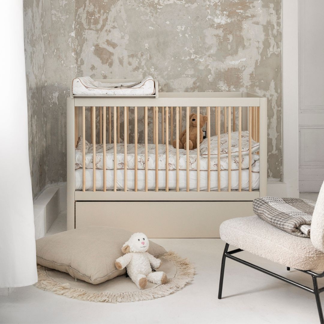Pinio Pure drewniane łóżeczko 120x60 kaszmir