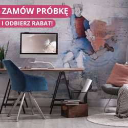 MALUMI TAPETA DO POKOJU DZIECIĘCEGO - SOCCER - red and blue - młodzieżowa tapeta z motywem piłki nożnej