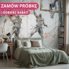 MALUMI TAPETA DO POKOJU DZIECIĘCEGO - BASKETBALL - orange - młodzieżowa tapeta z motywem piłki nożnej - MySweetRoom