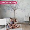 Tapeta do pokoju dziecka MERRY CHERRY - purple - tapeta dziecięca z drzewem wiśni i kwiatami - MySweetRoom