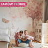 Tapeta do pokoju dziecka MERRY CHERRY - pink - tapeta dziecięca z drzewem wiśni i kwiatami - MySweetRoom