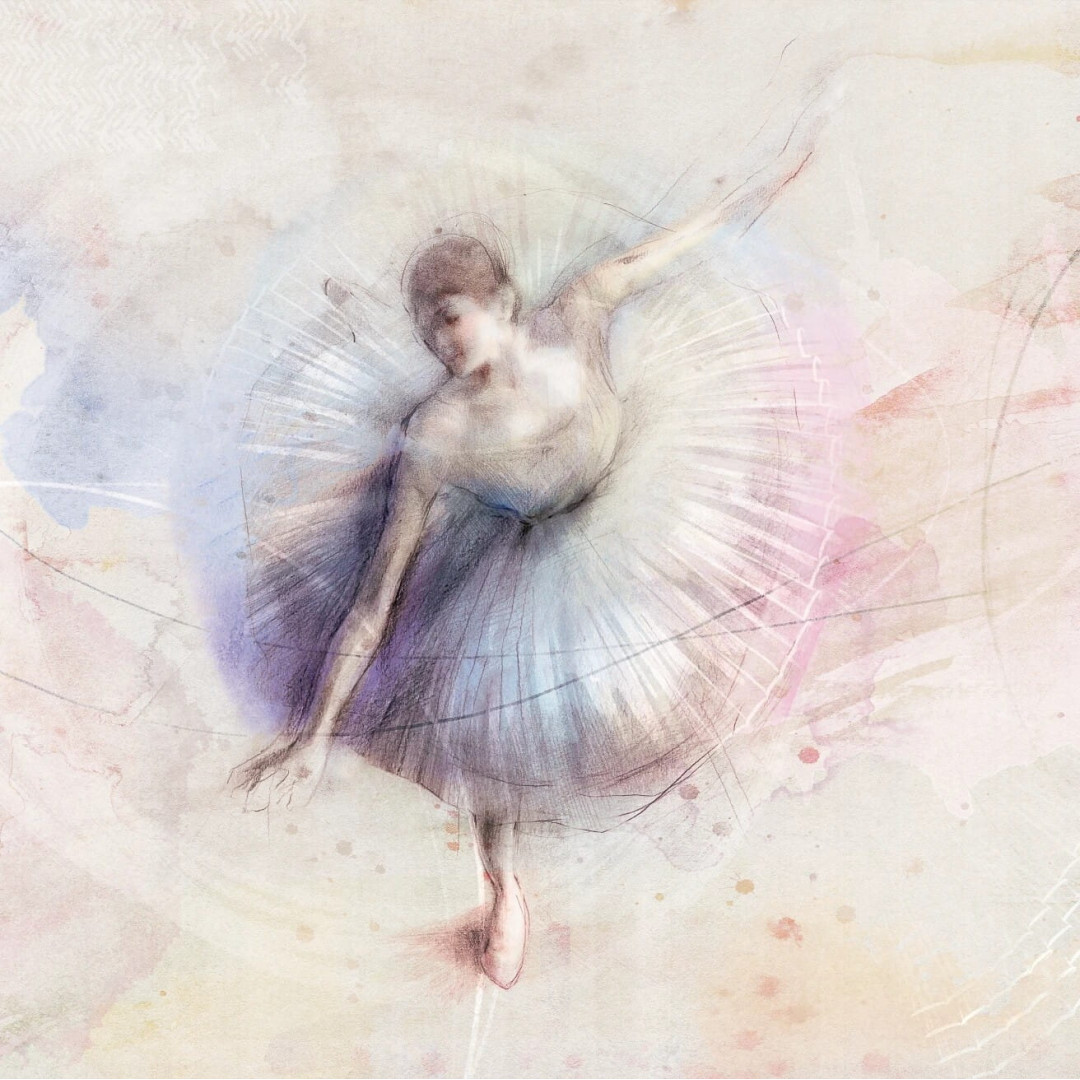 MALUMI Tapeta do pokoju dziecięcego - BALLET - rainbow - tapeta dla tancerki do pokoju dziewczęcego - My Sweet Room