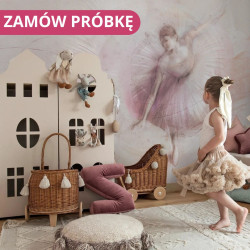 MALUMI Tapeta do pokoju dziecięcego - BALLET - pink - tapeta dla tancerki do pokoju dziewczęcego