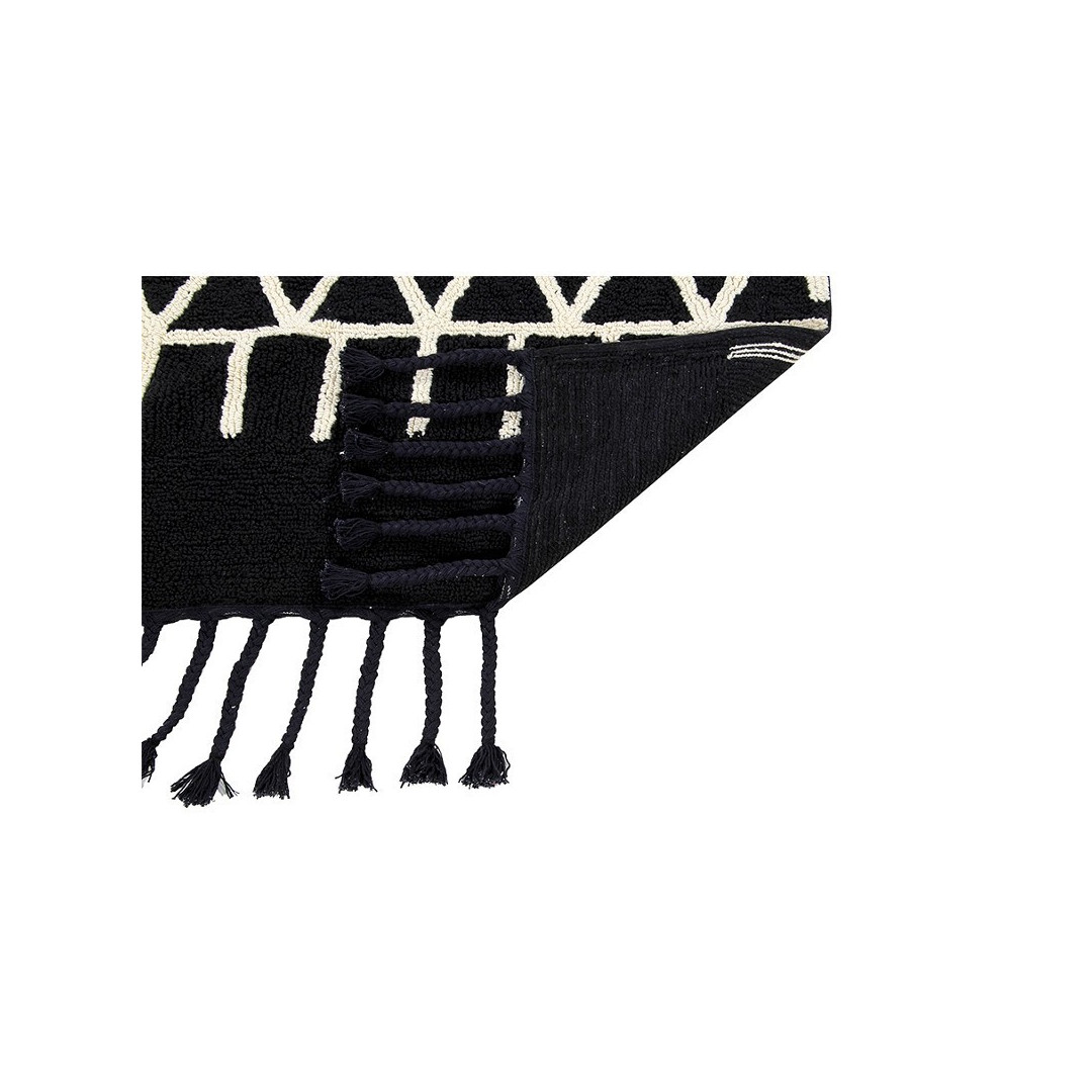 Lorena Canals Dywan bawełniany Bereber Black P 80 x 230 cm