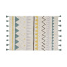 Lorena Canals Dywan bawełniany Azteca Natural Vintage Blue 140 x 200 cm