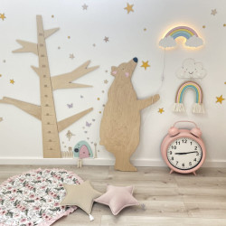 Dekoracja na ścianę Duży 119cm Miś Tedi naturalny - Drewniakowa