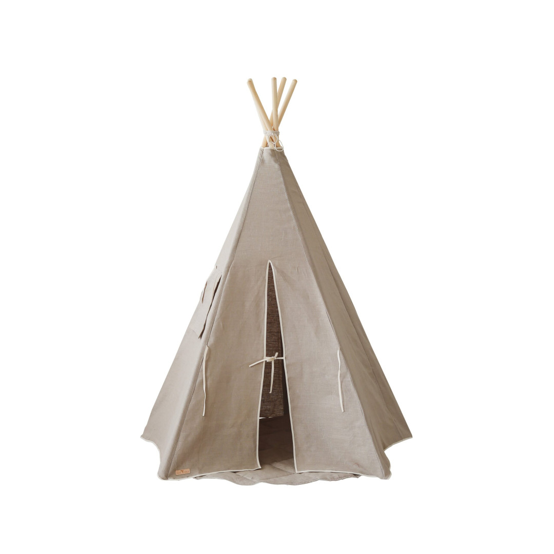 Lniany namiot tipi dla dzieci "Naturalny len"