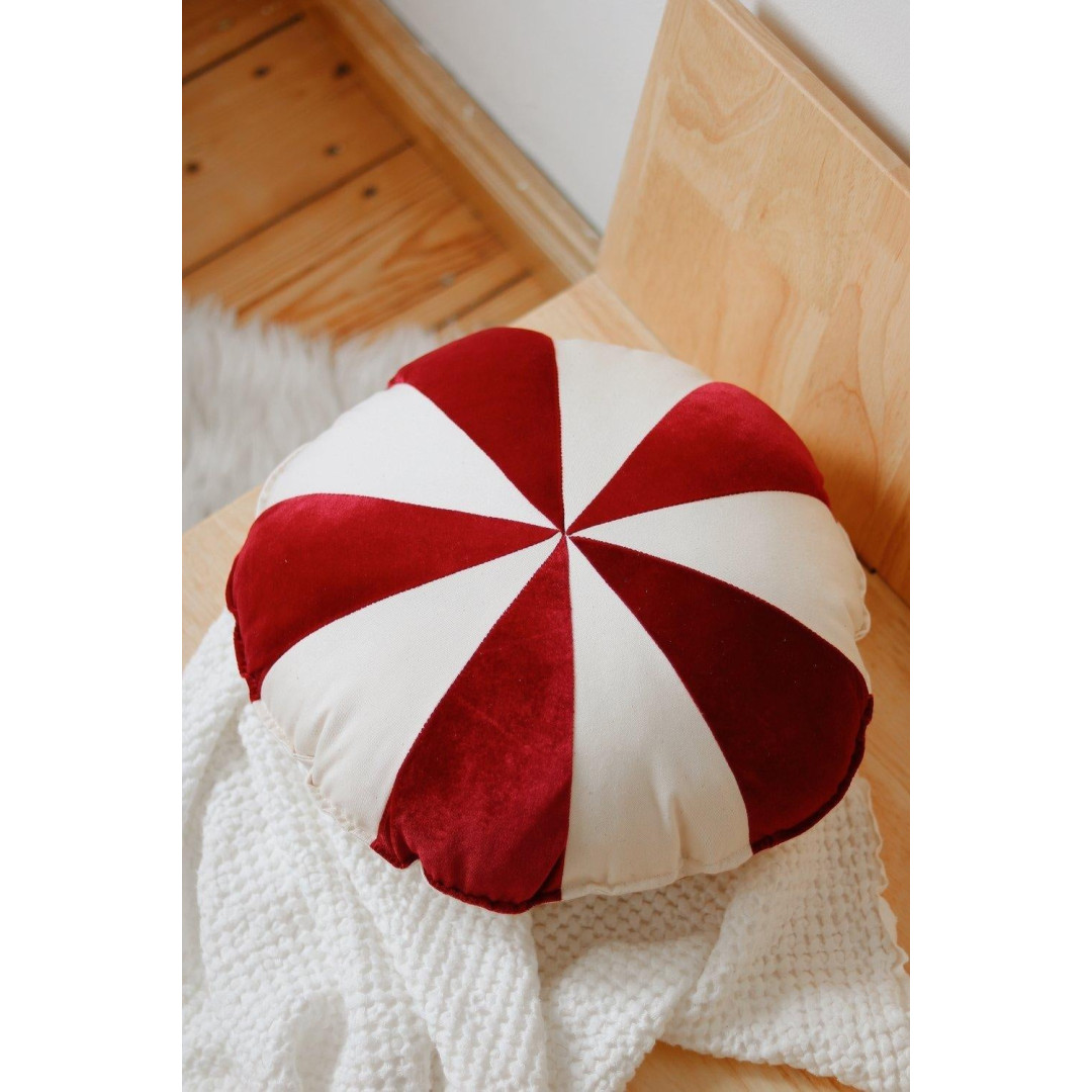 Poduszka świąteczna ozdobna "Czerwony cukierek"