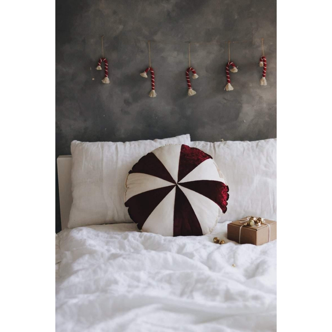 Poduszka świąteczna ozdobna "Czerwony cukierek"